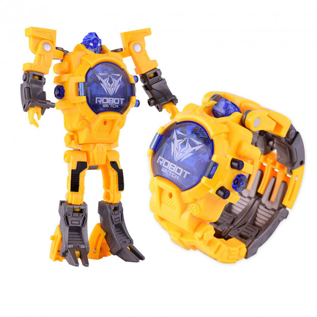 

Детская игрушка Robot Watch часы робот трансформер 2 в 1 Yellow 749