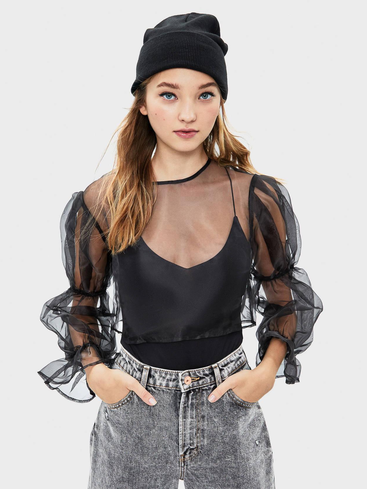 

Топ Bershka 5875651800-AAAD XS Черный