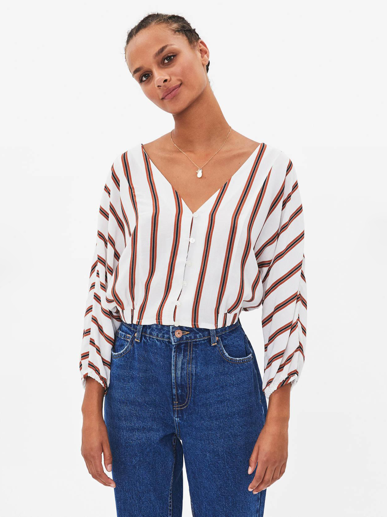 

Блузка Bershka 5817619670-AAXL S Белая