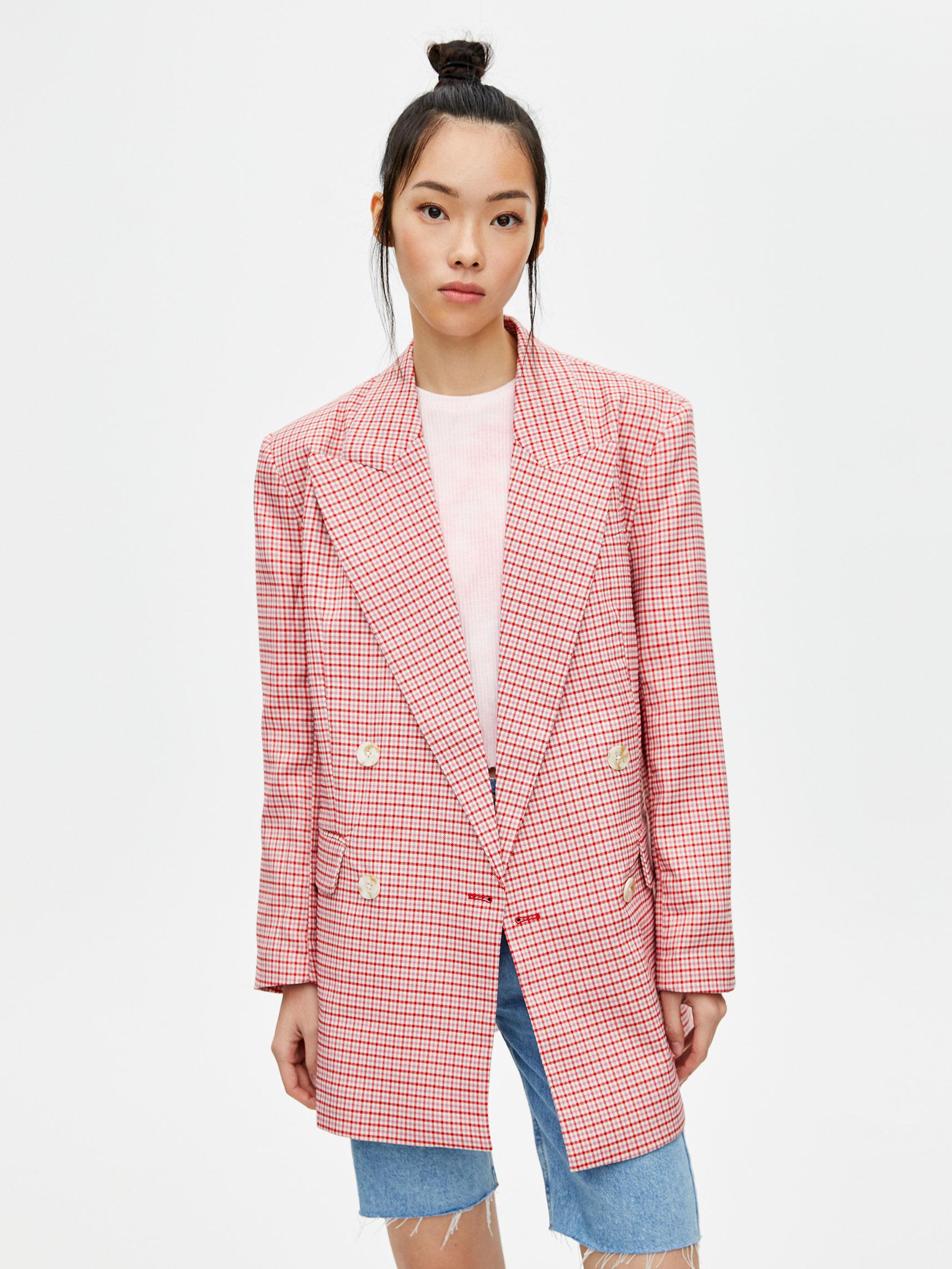 

Пиджак Pull & Bear 5781302661-ABPO M Красный с разноцветным
