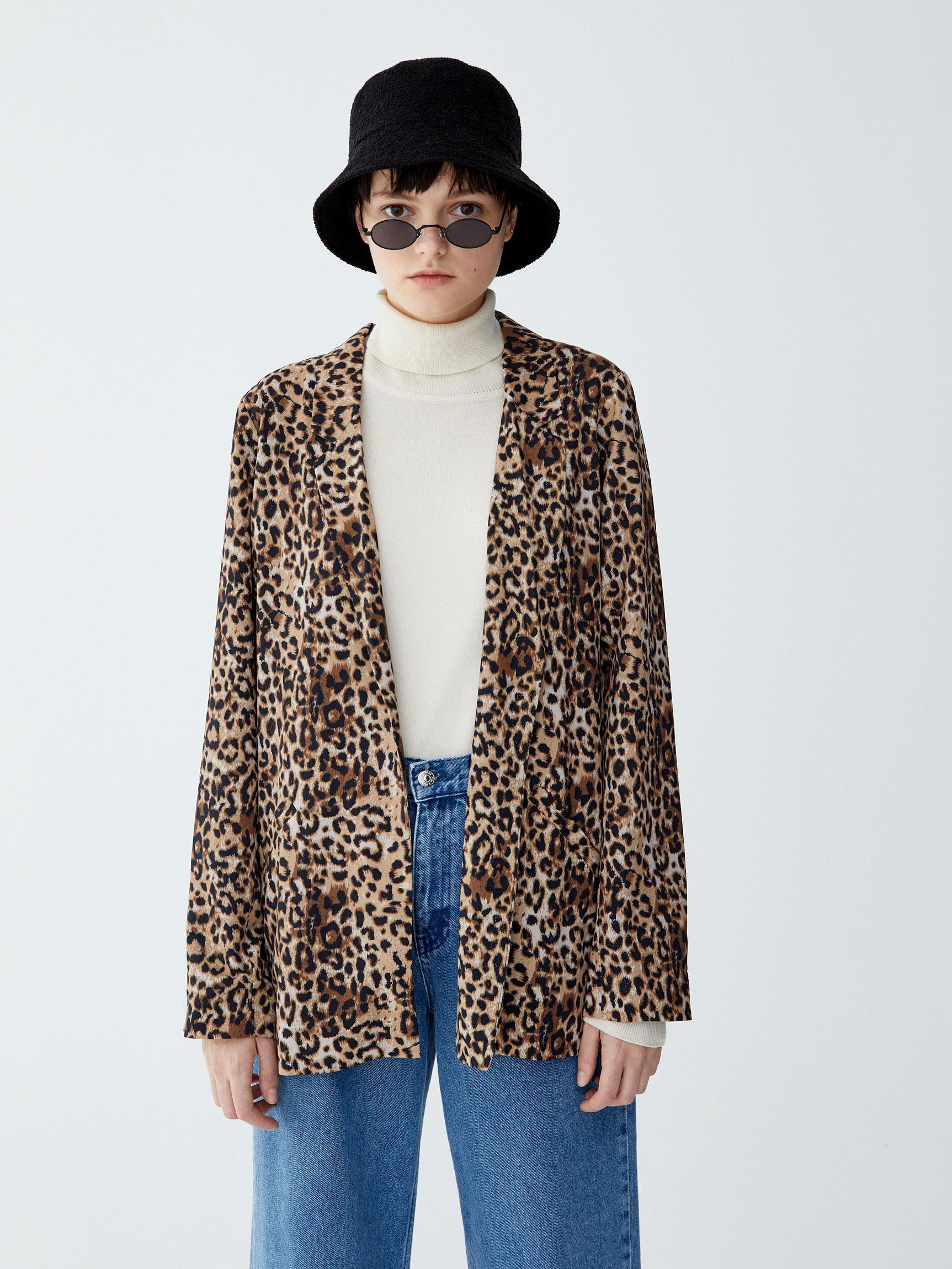 

Пиджак Pull & Bear 5781300051-AAON S Леопардовый