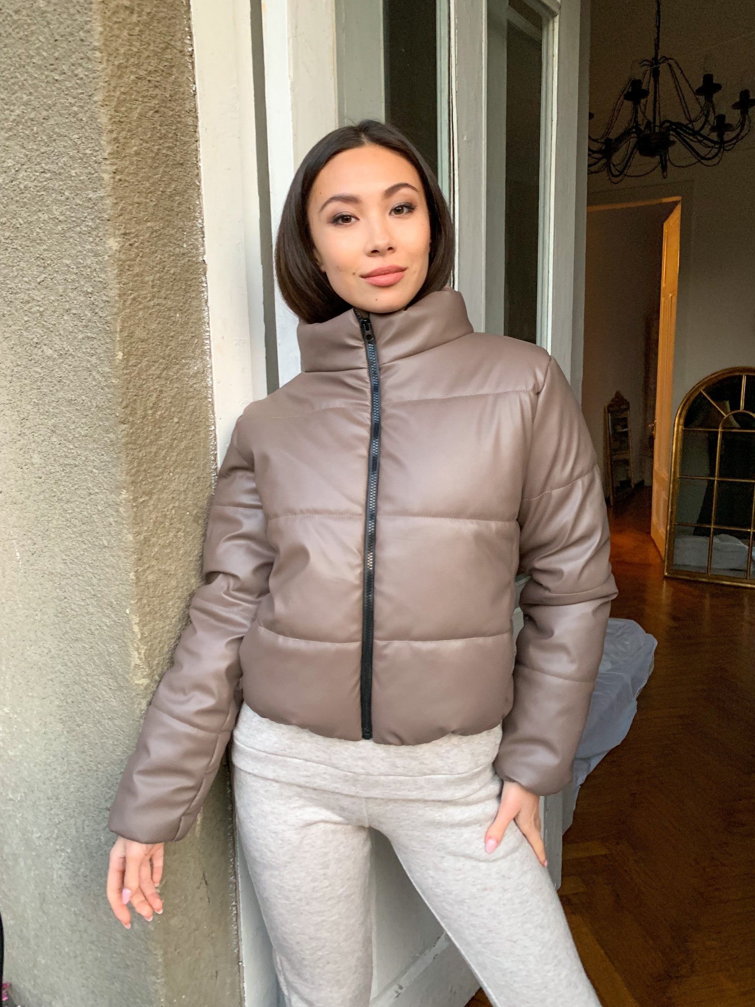 

Женская куртка из эко кожи K&ML 05 XS - S ( 42 - 44 ) Кофейный ( 05 - 04)
