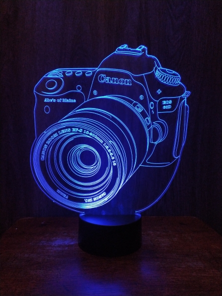 

3D светильник-ночник «Фотоаппарат» CreativeLamps Увеличенная пластина (1032)