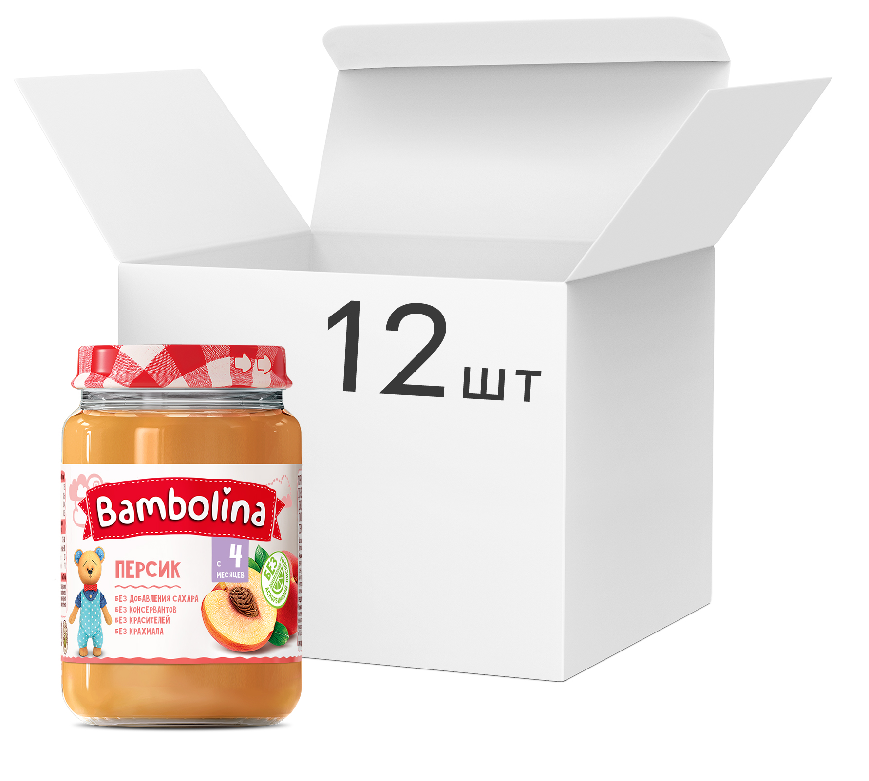

Упаковка пюре Bambolina Персик 190 г х 12 шт (4813163001922)