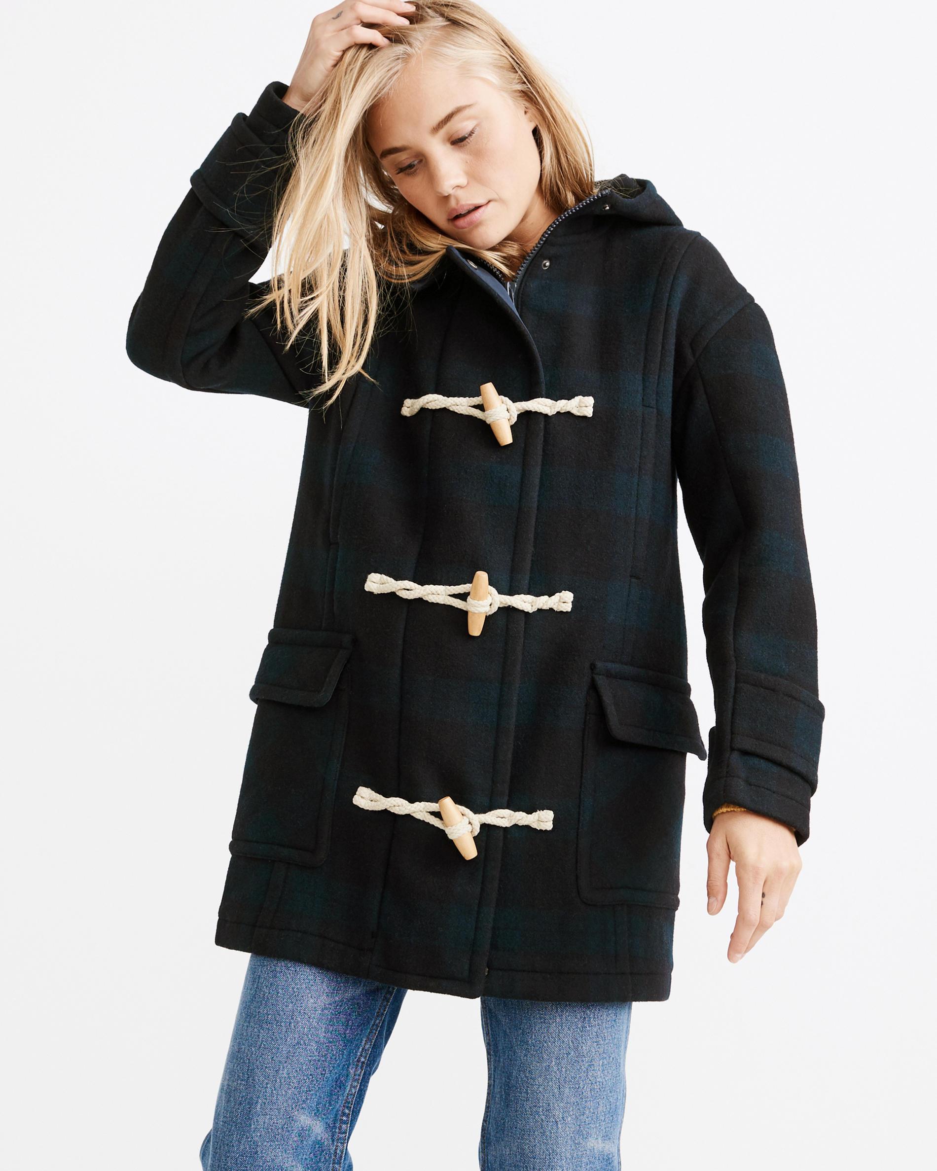 

Пальто женское демисезонное - пальто Abercrombie & Fitch AF5468W S Темно-синий