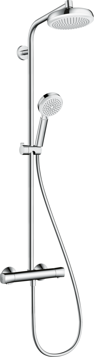 

Душова система Hansgrohe Crometta Showerpipe 160 1jet з термостатом Хром