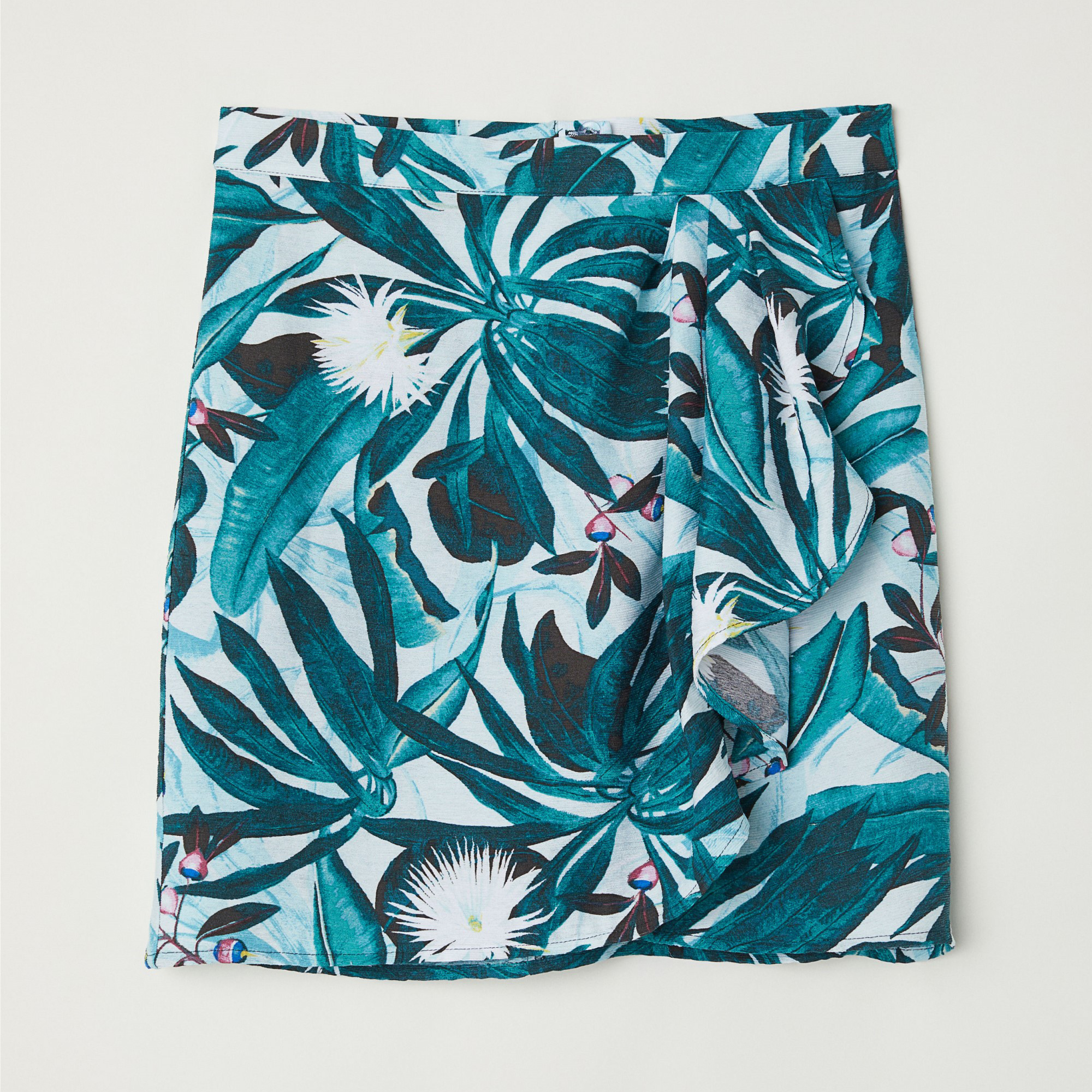 

Юбка H&M 6423807-ABSE 38 Белая с зеленым