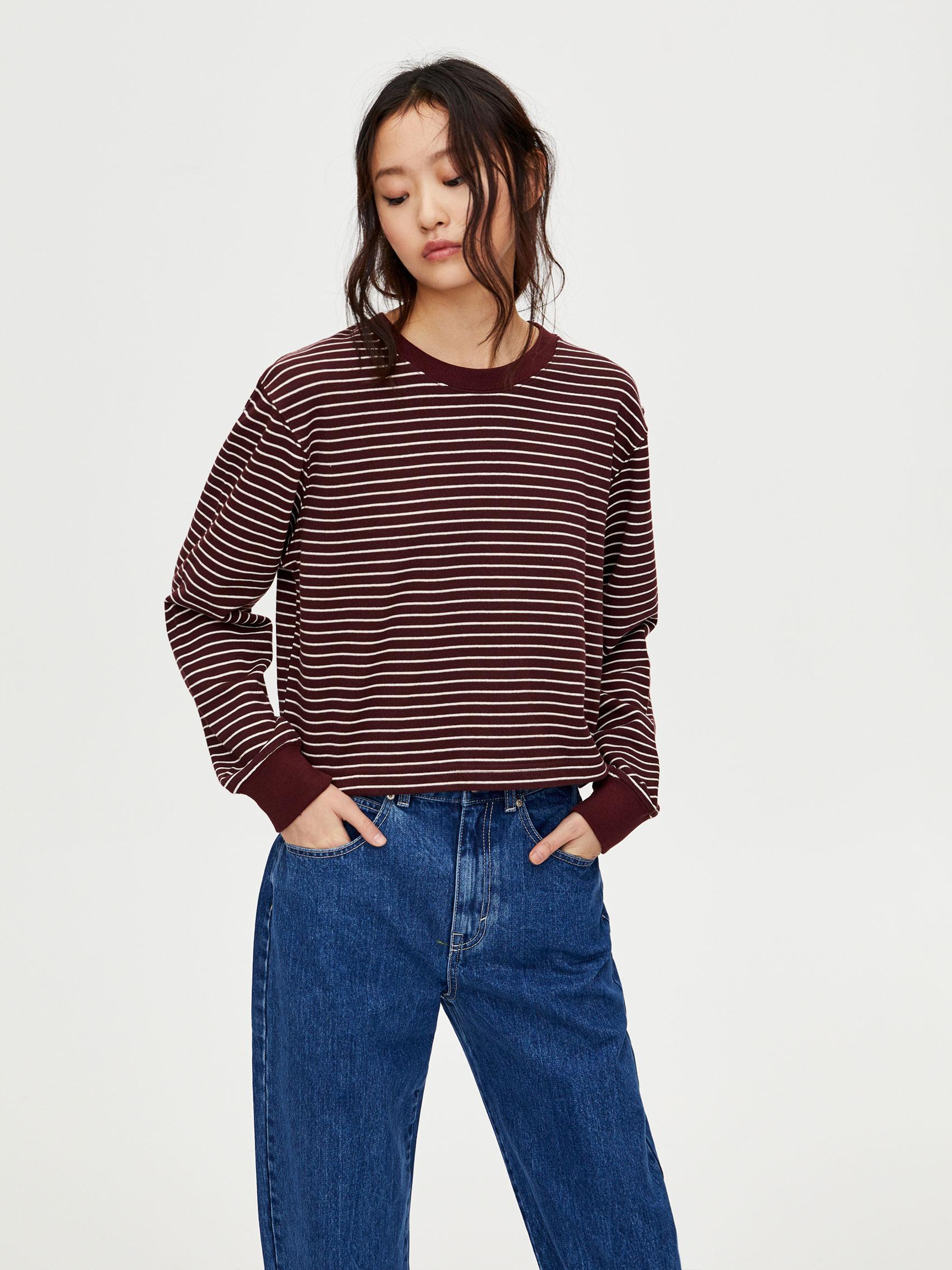 

Свитшот Pull & Bear 5590383606-AEMQ M Сливовый