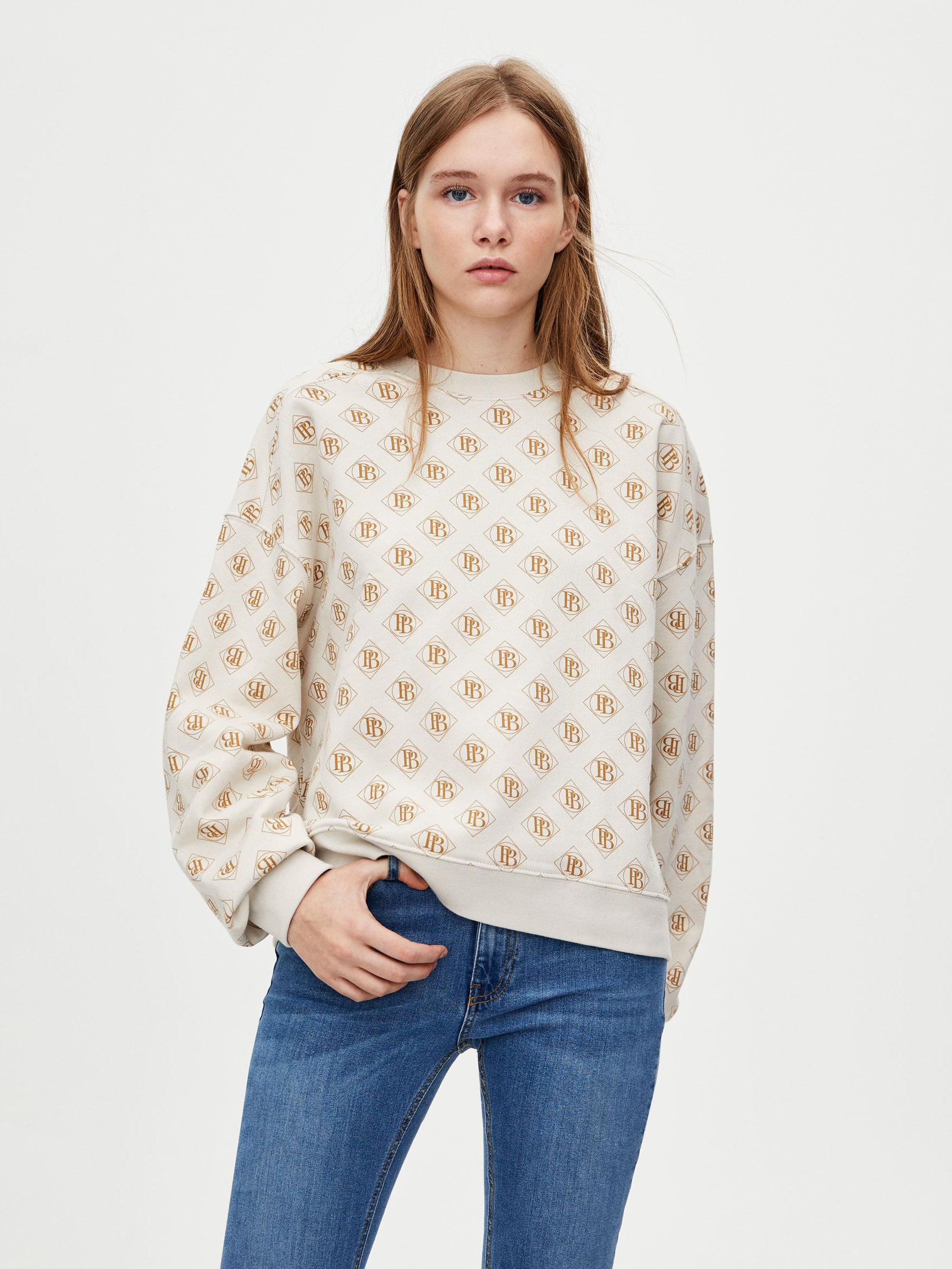 

Свитшот Pull & Bear 5590372711-ABBU M Молочный
