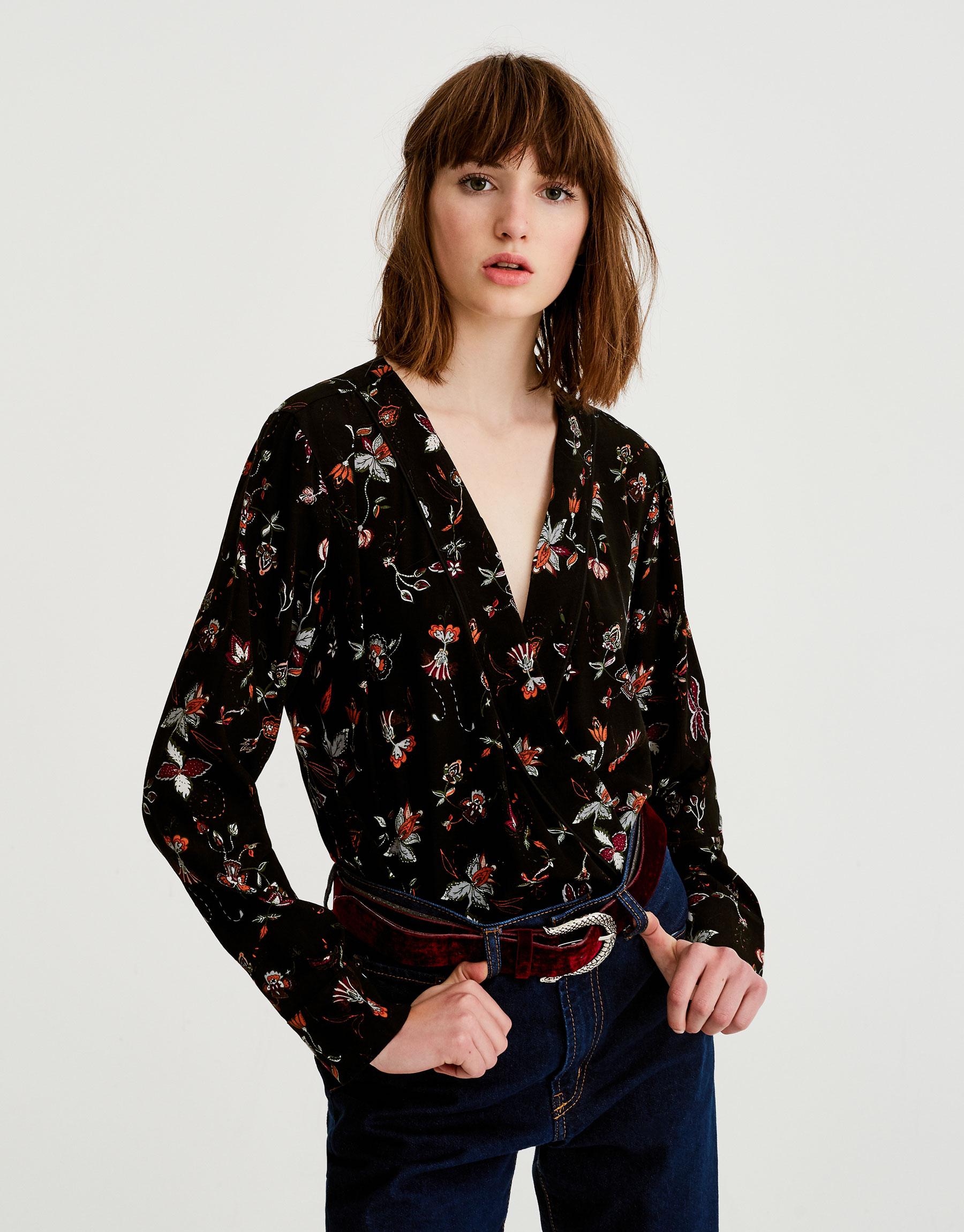 

Боди-блузка Pull & Bear 5472319800-AAUU S Хаки