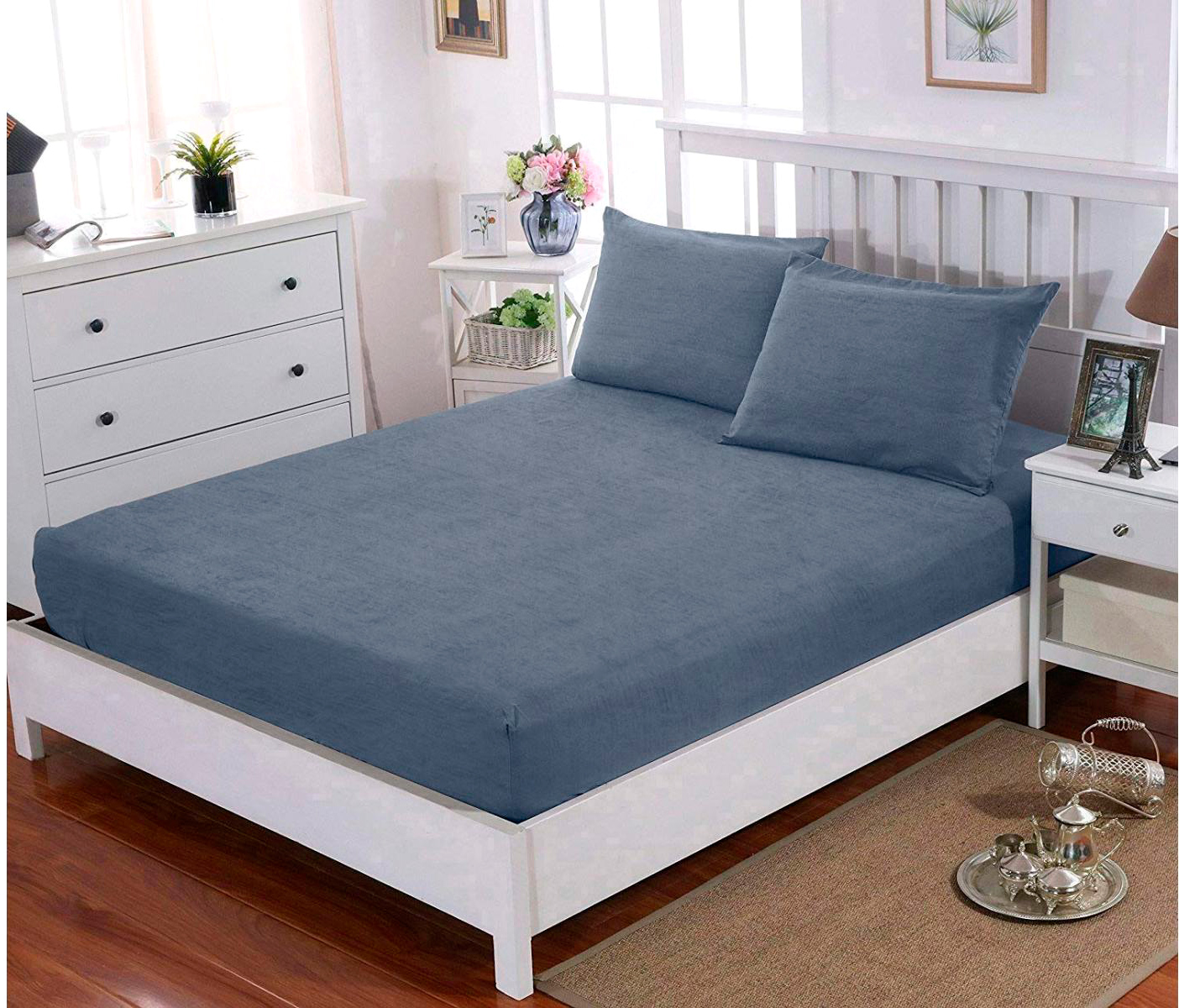 

Простынь U-tek Cotton Melange Blue 200х200 + Наволочка 50х70 2 шт