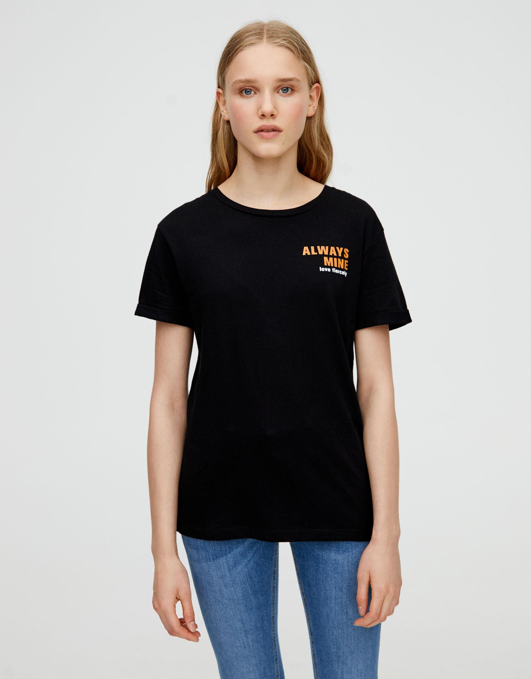 

Футболка Pull & Bear 5246367800-AAAD M Черная