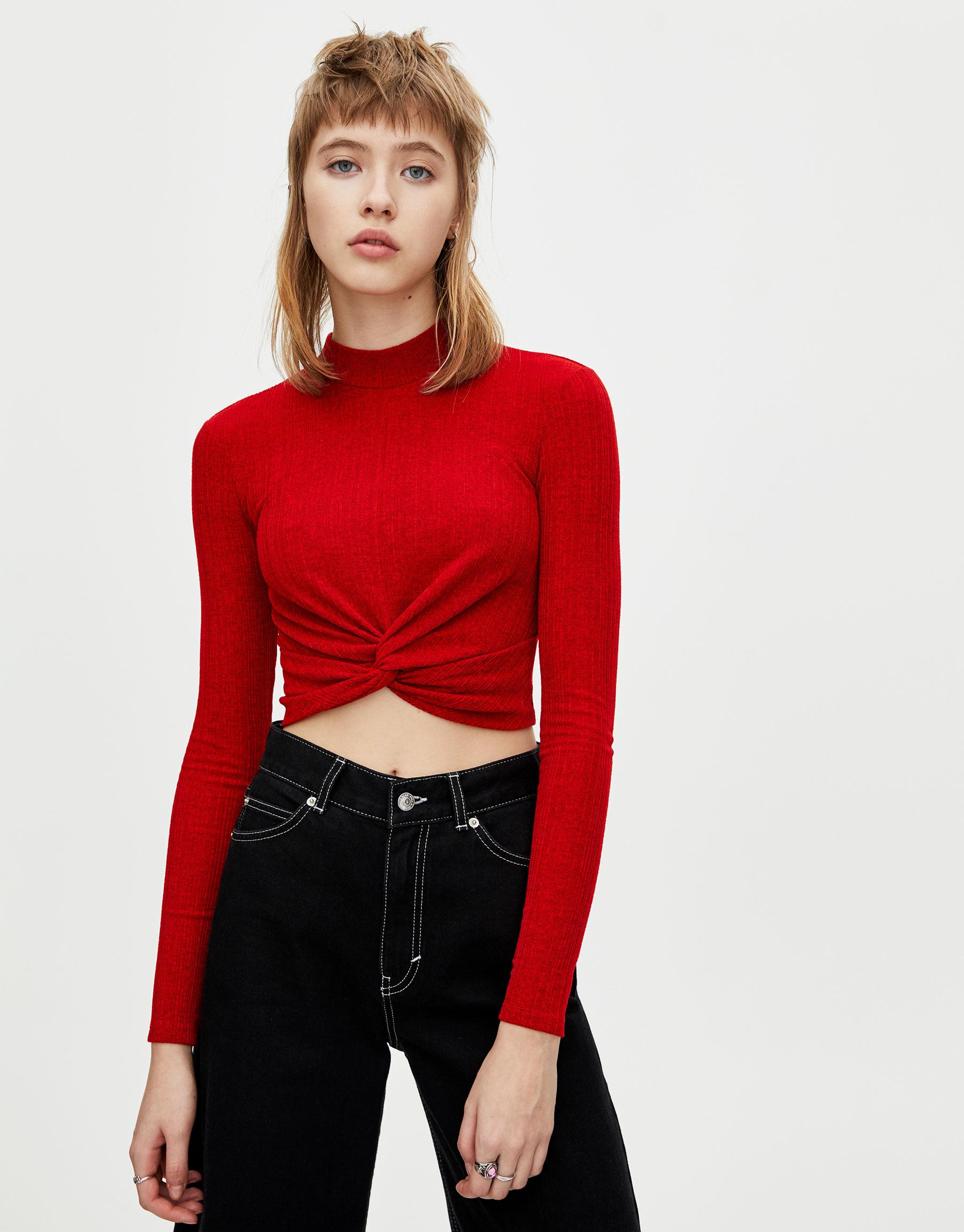 

Гольф Pull & Bear 5244396600-ACVF L Красный