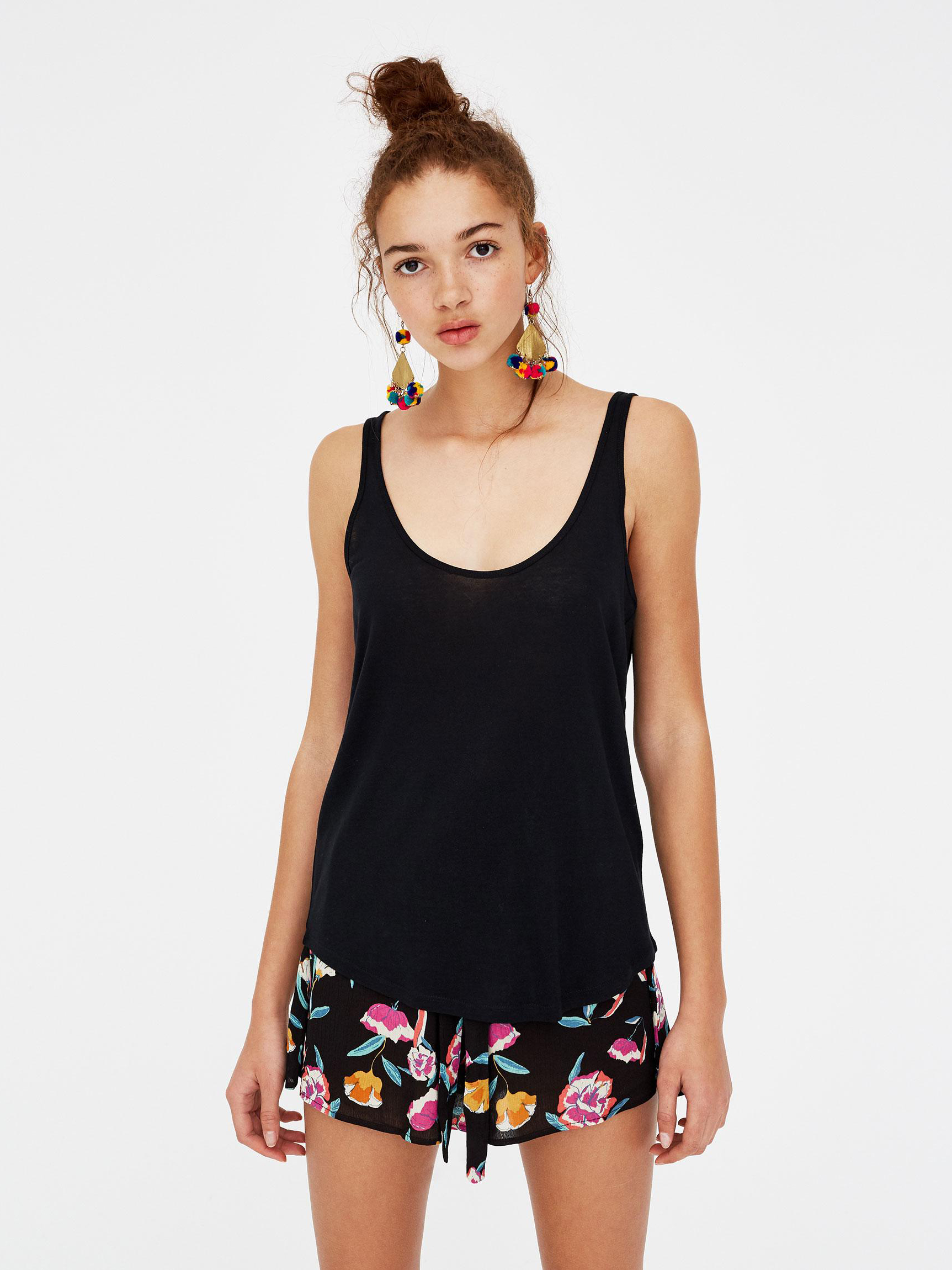 

Майка Pull & Bear 5236347800-AAAD S Черная
