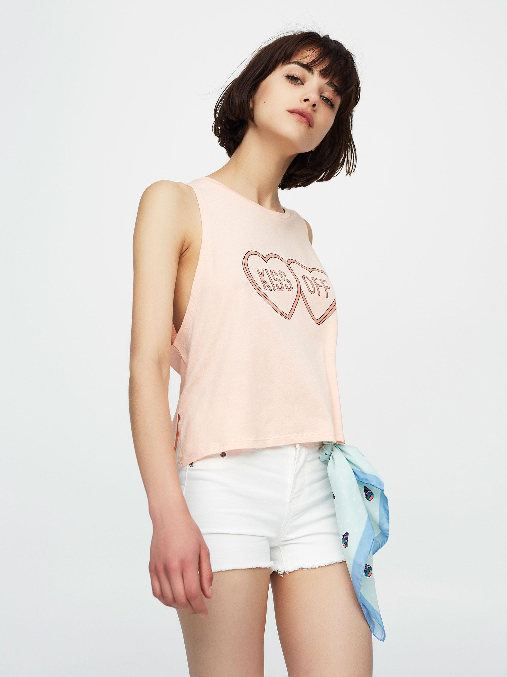 

Майка Pull & Bear 5235345739-AAIK S Персиковая