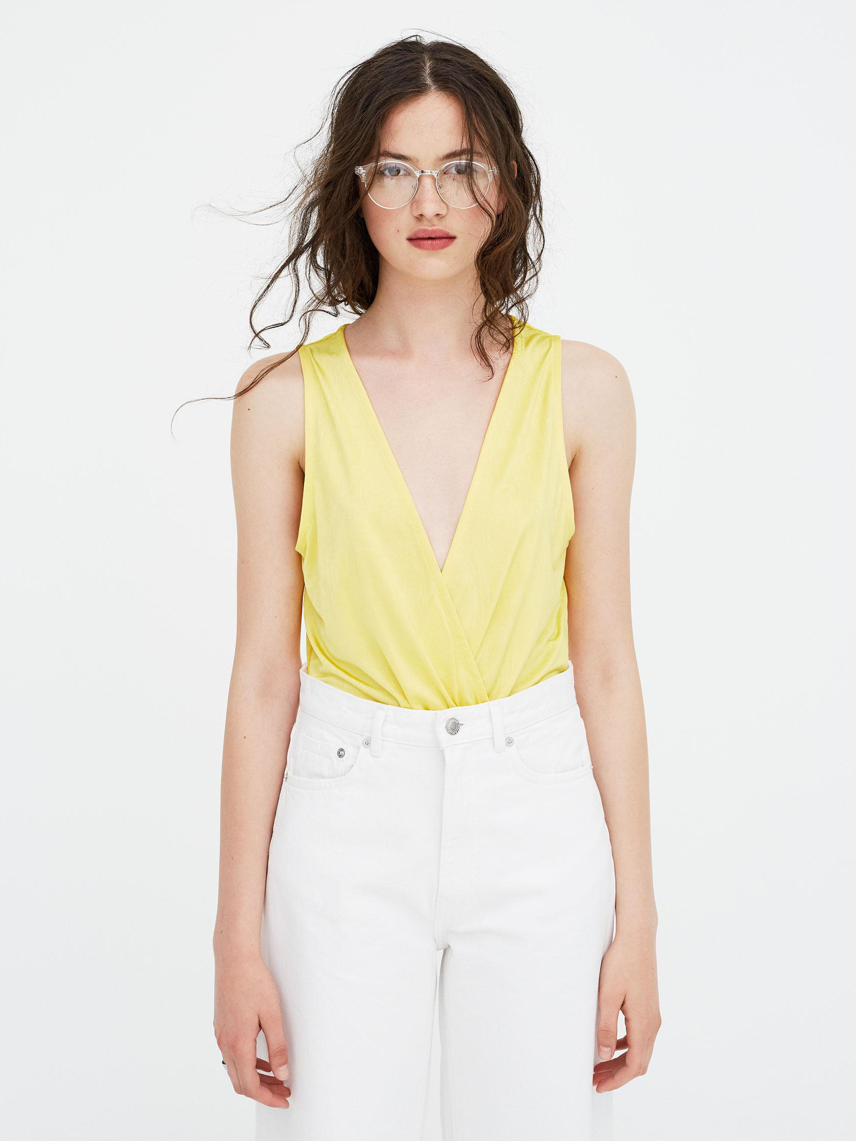 

Боди-блузка Pull & Bear 5232350300-ACUU M Желтая