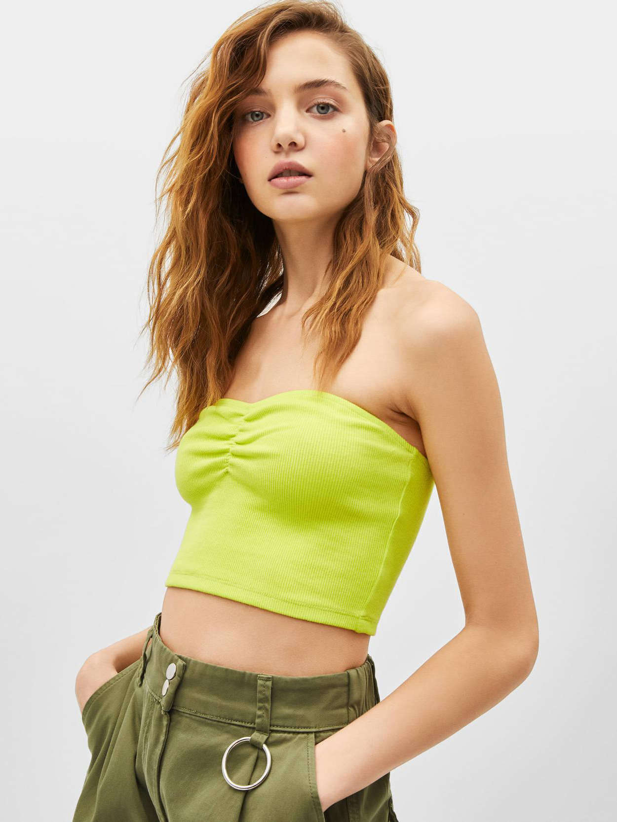 

Топ Bershka 3196900509 XL Салатовый