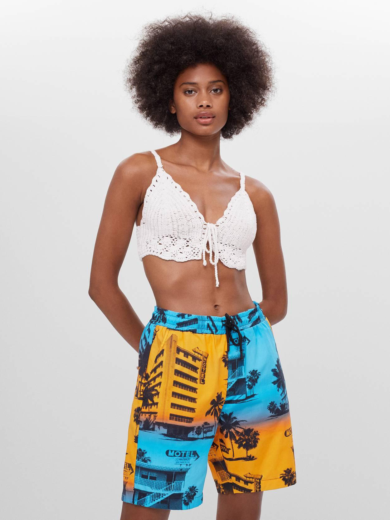 

Топ Bershka 3026494251-ACTS S Белый