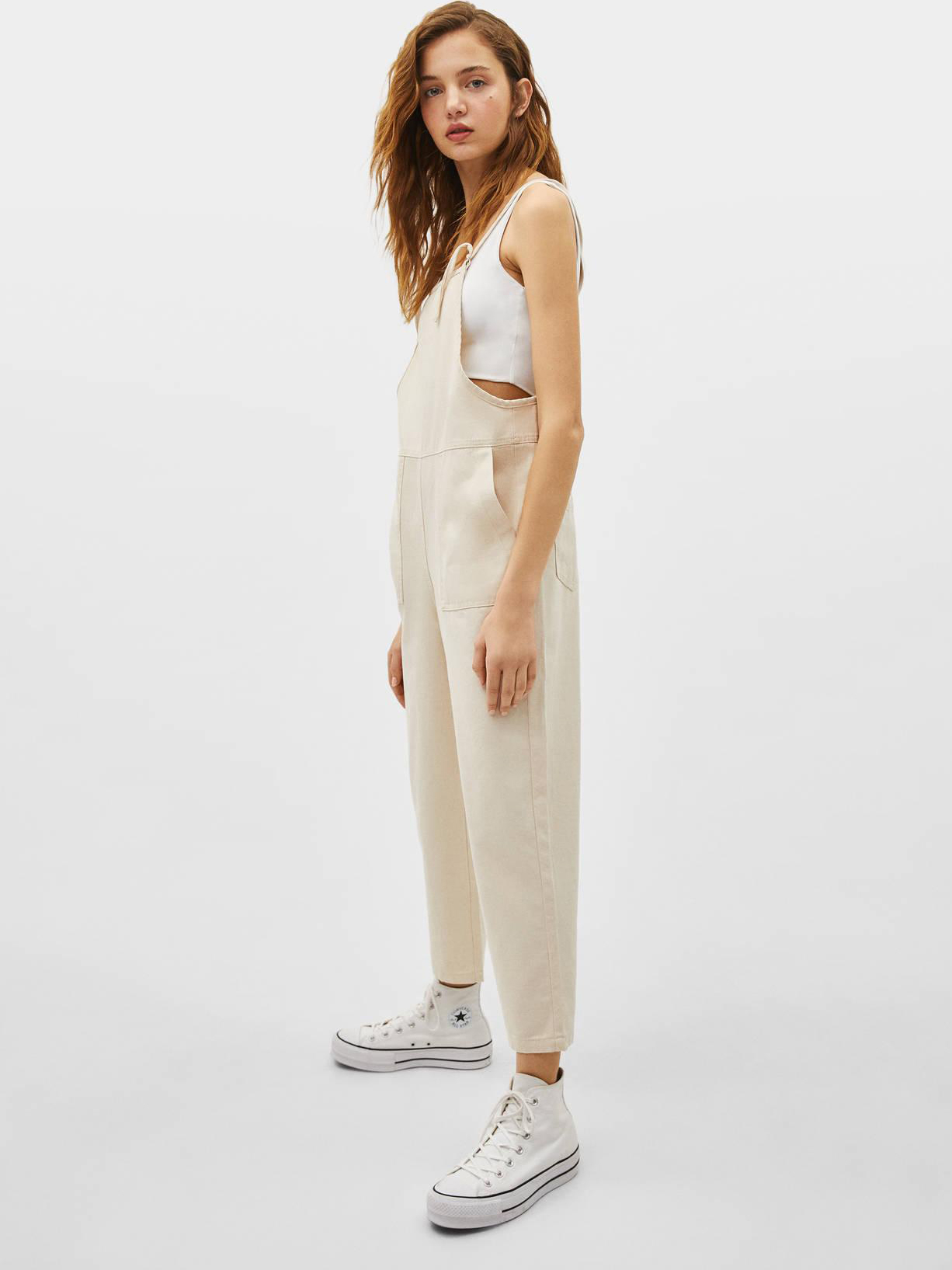 

Полукомбинезон Bershka 2875168746-ABAK XS Молочный