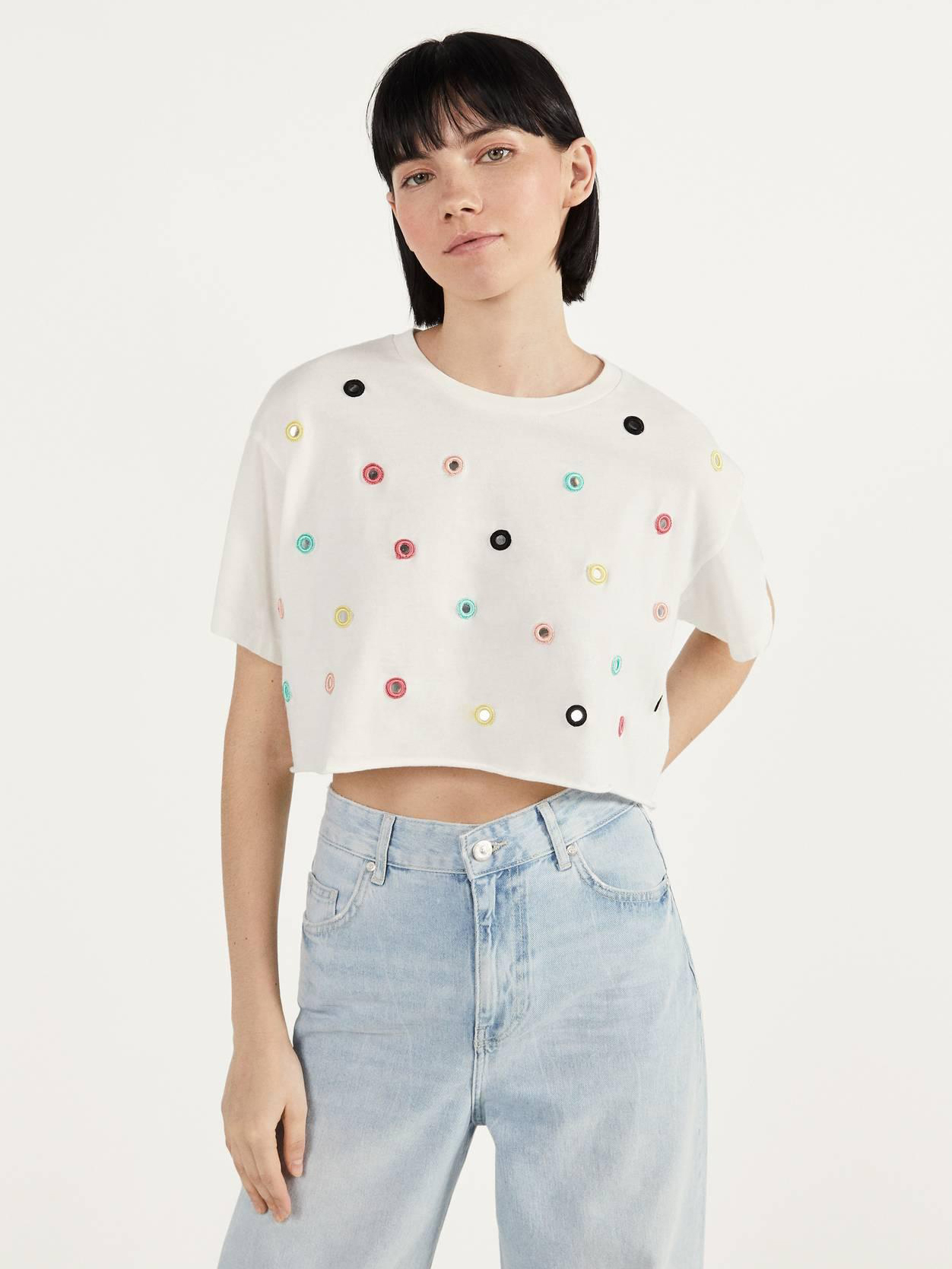 

Футболка Bershka 2235234250-AAPB M Белая