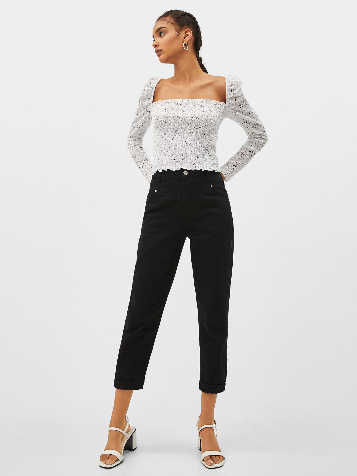 

Топ Bershka 2230187251-ACTS M Белый