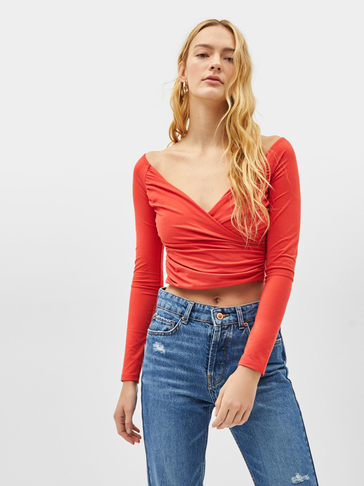 

Топ Bershka 2138187600-ACVF XS Красный