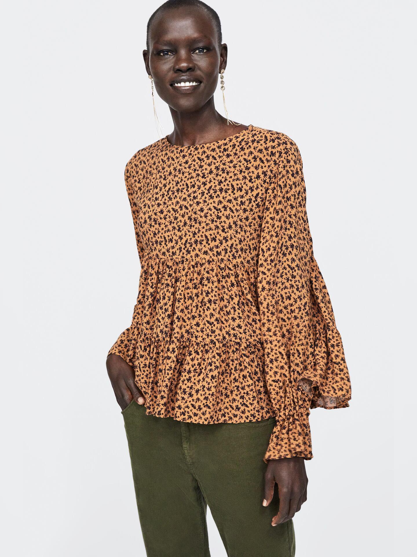 

Блузка Zara 1971051083-ACSH M Бежевая