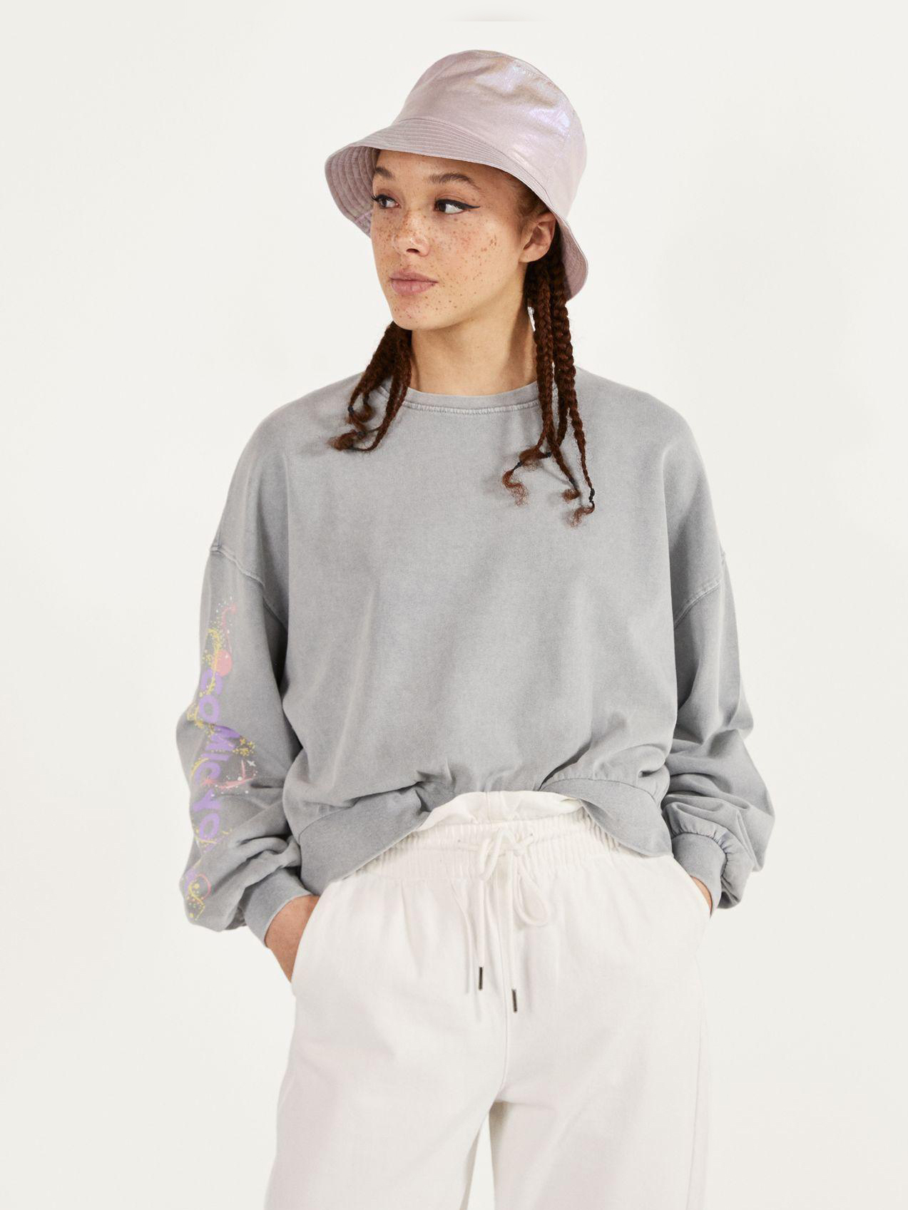 

Свитшот Bershka 1740187819-ABBT XS Серый с разноцветным