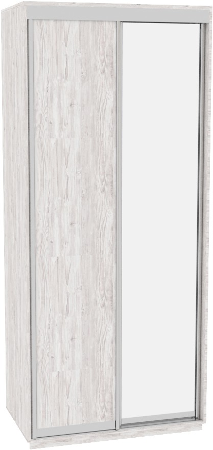 

Шкаф-купе ДОМ Фаворит В116 Аляска ДСП+Зеркало 110x60x240