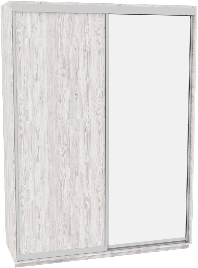 

Шкаф-купе ДОМ Фаворит В196 Аляска ДСП+Зеркало 190x60x240