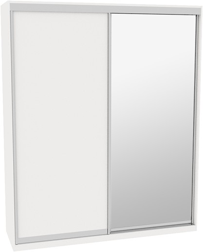 

Шкаф-купе ДОМ Фаворит В206 Белый ДСП+Зеркало 200x60x240