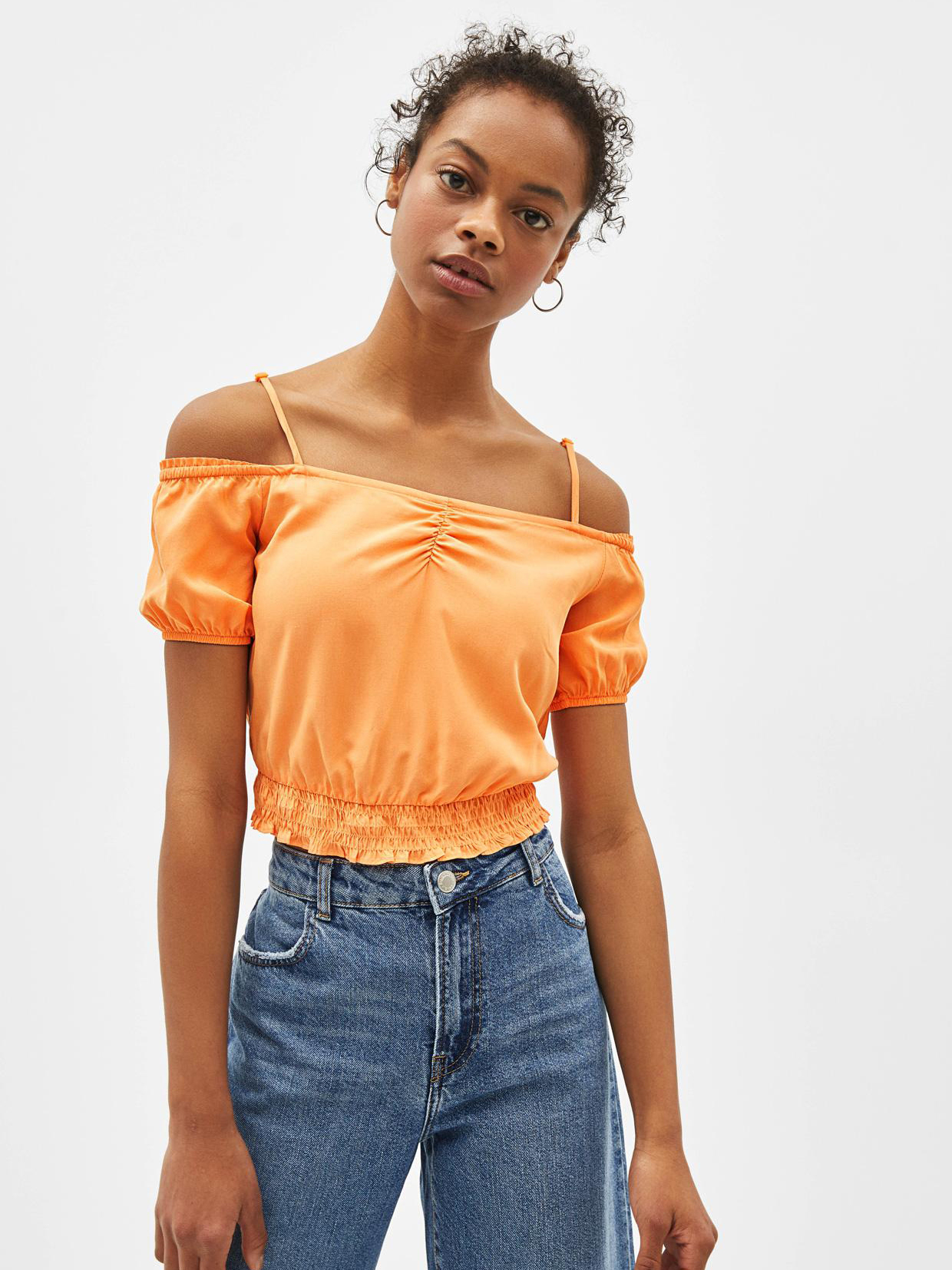 

Топ Bershka 0995513615-ACVZ M Персиковый