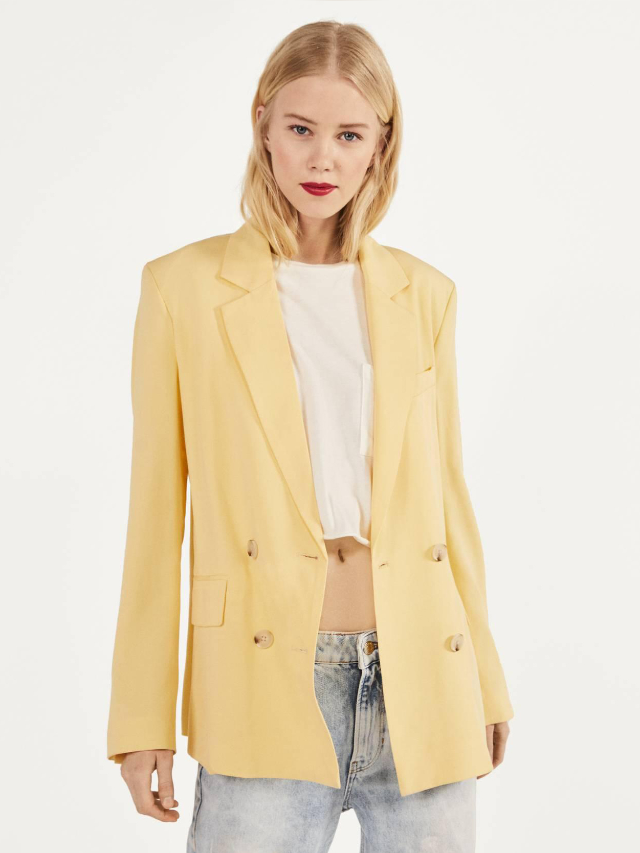 

Пиджак Bershka 0984644314-ACUU L Желтый