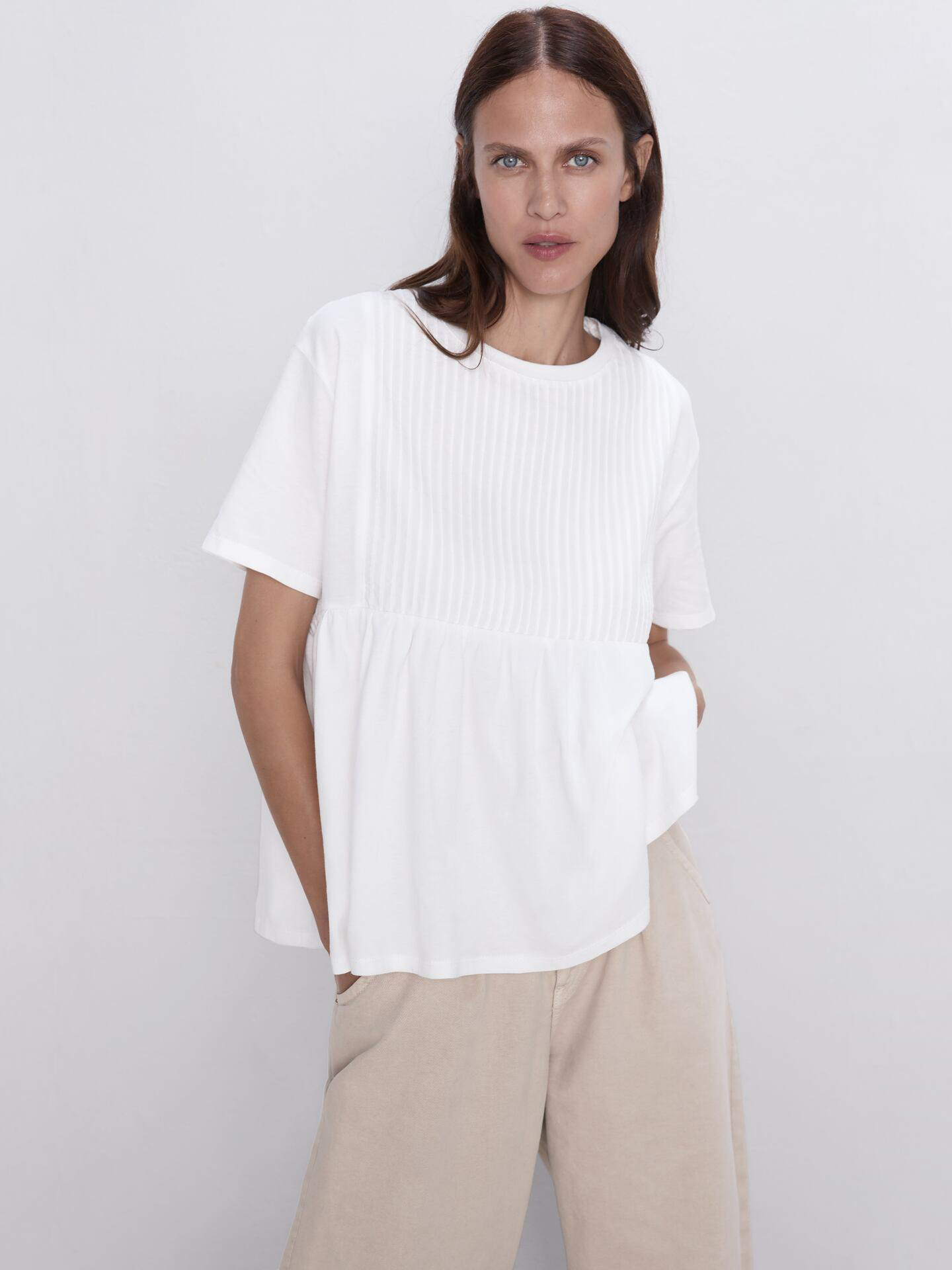 

Футболка Zara 0085453251-ACTS S Белая