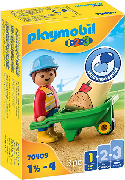 

Игровой набор Playmobil 70409 Строитель с тачкой (4008789704092)