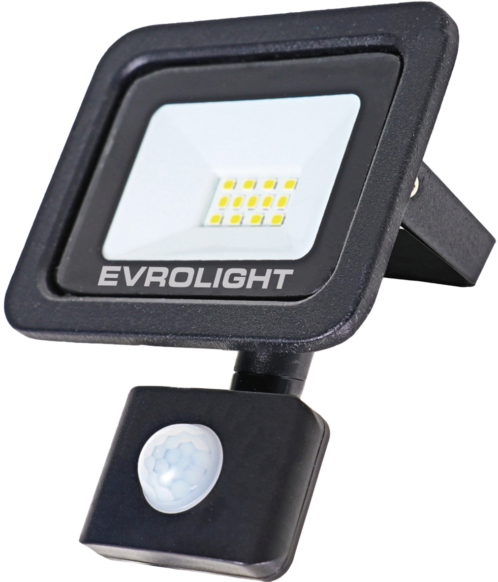 

Прожектор светодиодный EVROLIGHT 10W 6400К FM-01D-10 с датчиком движения (57039)