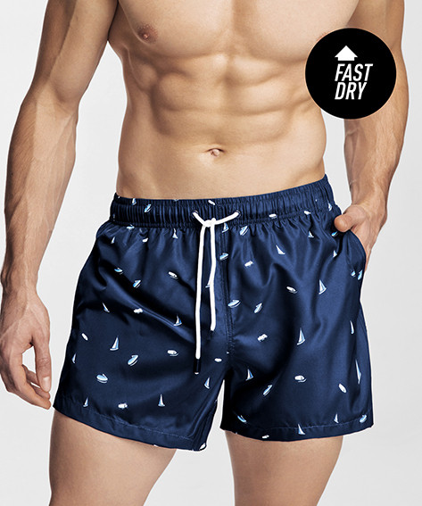 

Мужские пляжные шорты полиэстер Atlantic KMB-192 темно-синий M