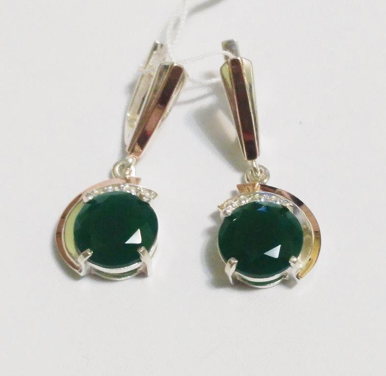 

Серьги из серебра Boyko с зеленым камнем Зоряна, 0119.02
