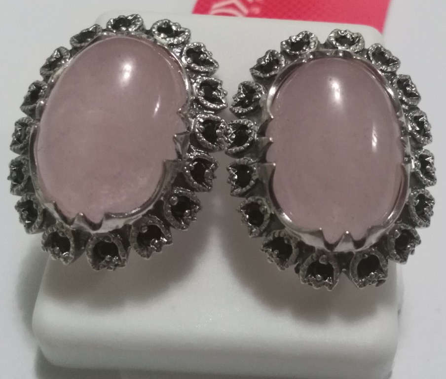 

Серьги из серебра с розовым кварцем Марсель, 0138.10