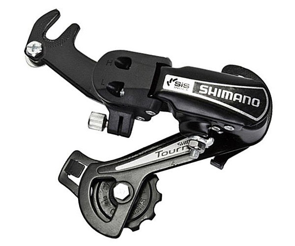 

Переключатель задний Shimano Tourney RD-TY21 (6 скоростей) крепление крюк