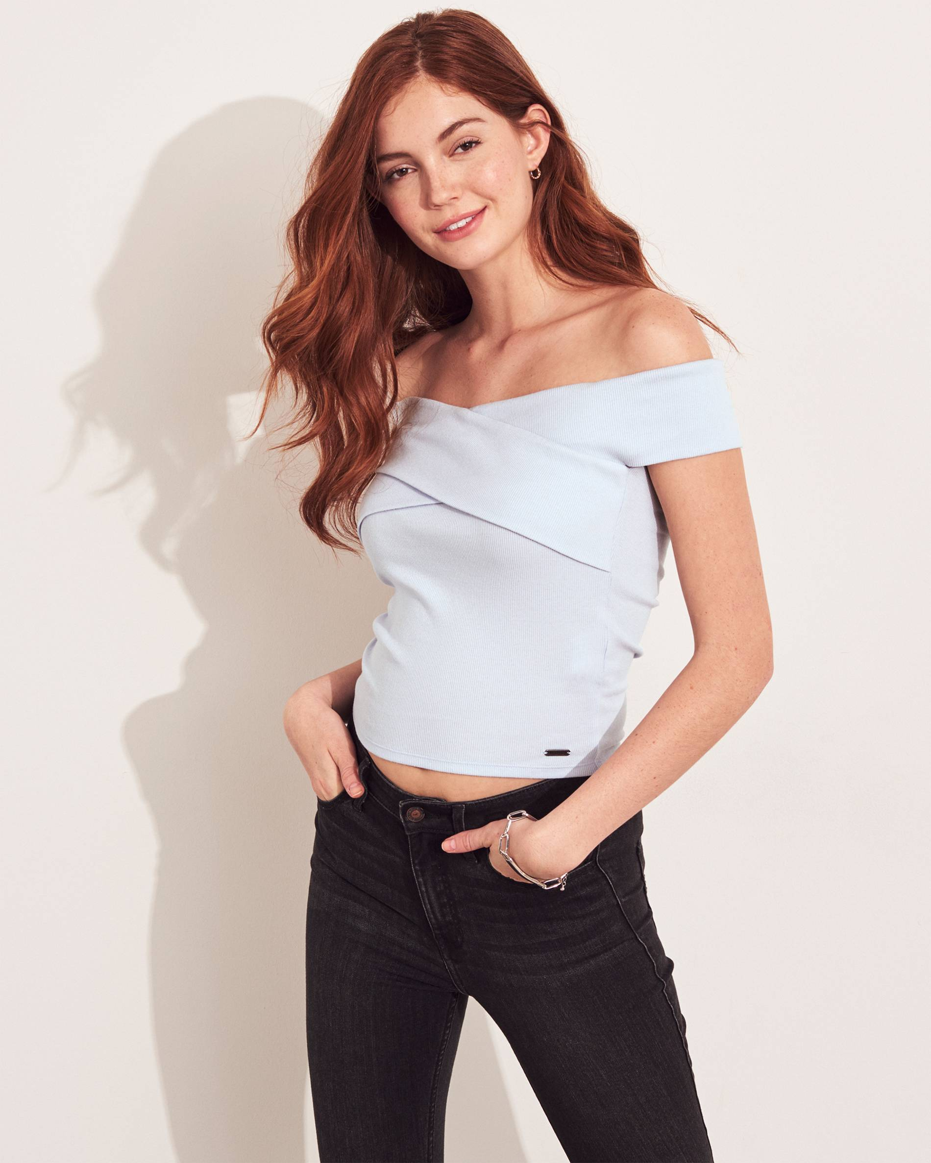 

Топ Hollister HC6708W  Голубой, Топ Hollister HC6708W S Голубой