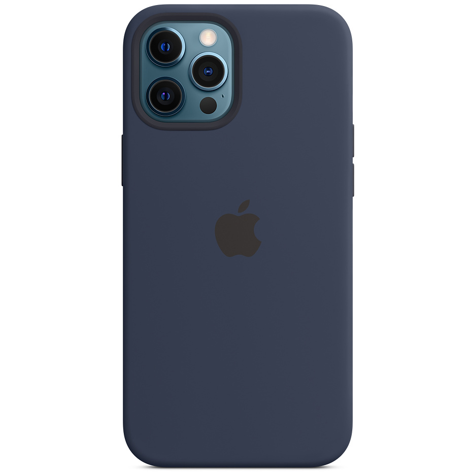 

Чехол Silicone case (AAA) full with Magsafe для Apple iPhone 12 Pro Max (6.7") Синий / Deep navy Без бренда