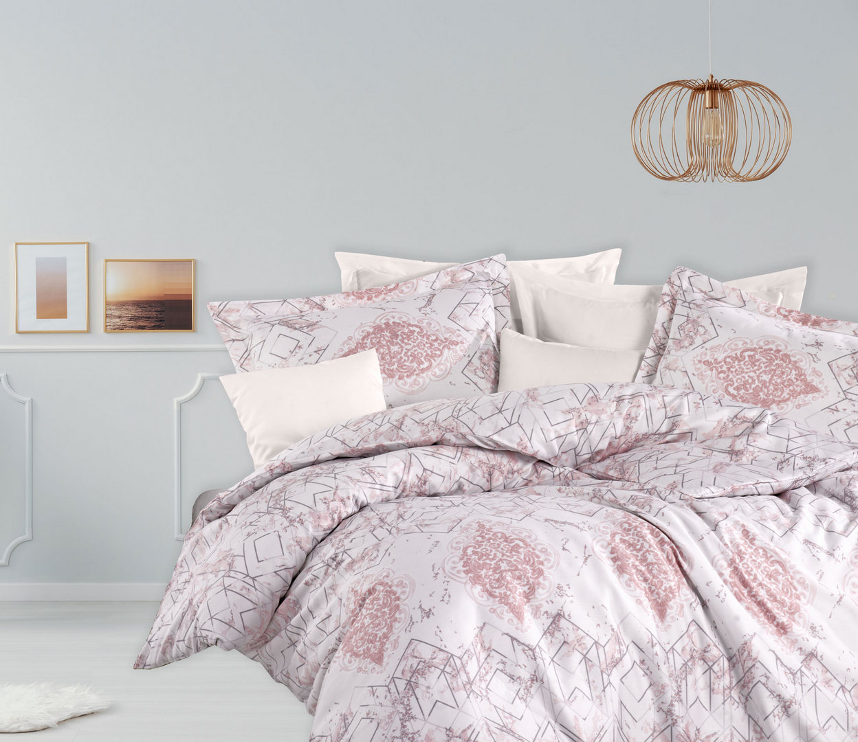 

Постільна білизна Istanbul 200×220 Satin з візерунком, Avenue-Pembe Istanbul k-ist 31005