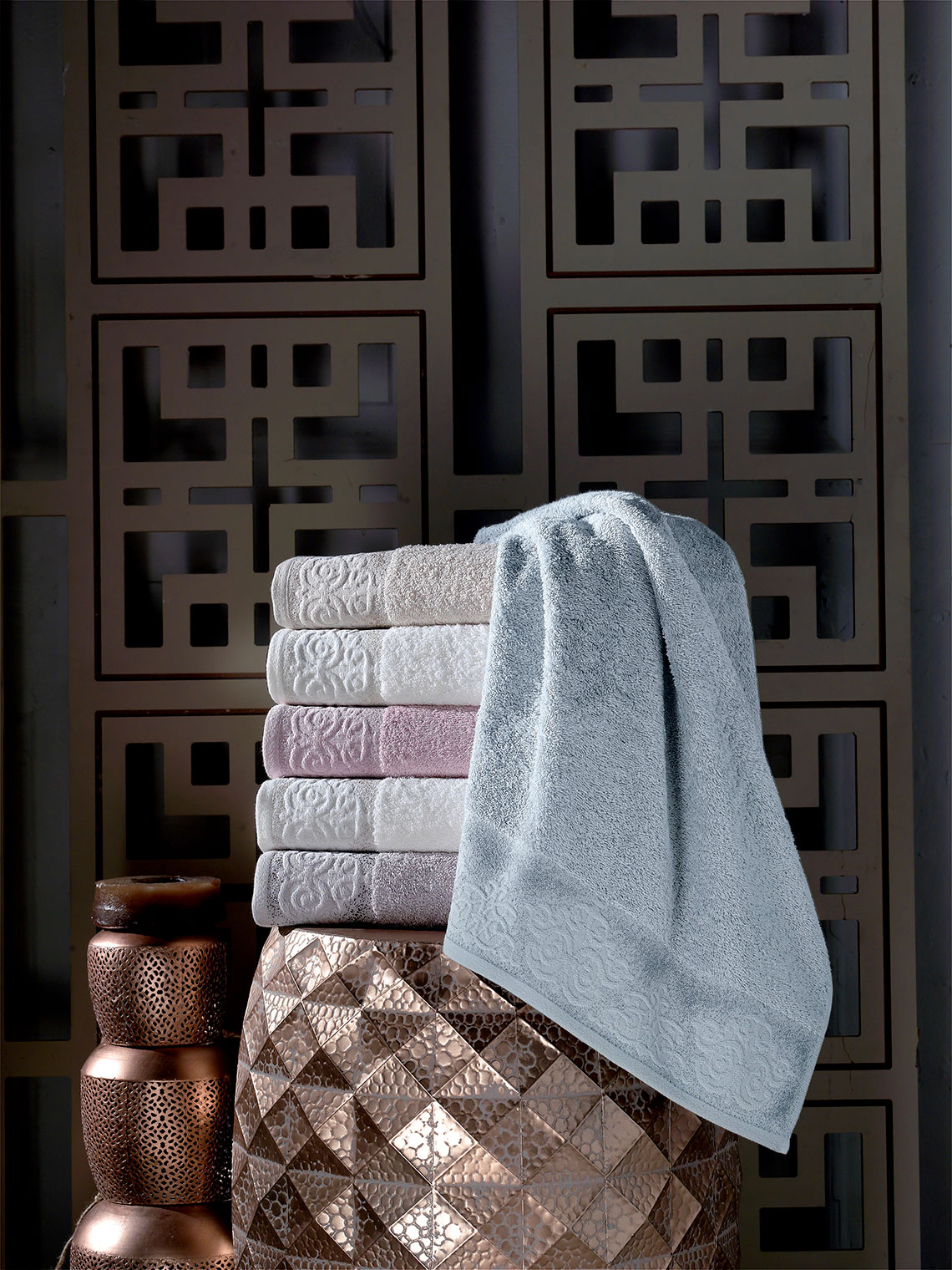 

Набор полотенец 70х140 Pupilla Collection Sila, банные 6 шт. Pupilla k-5086