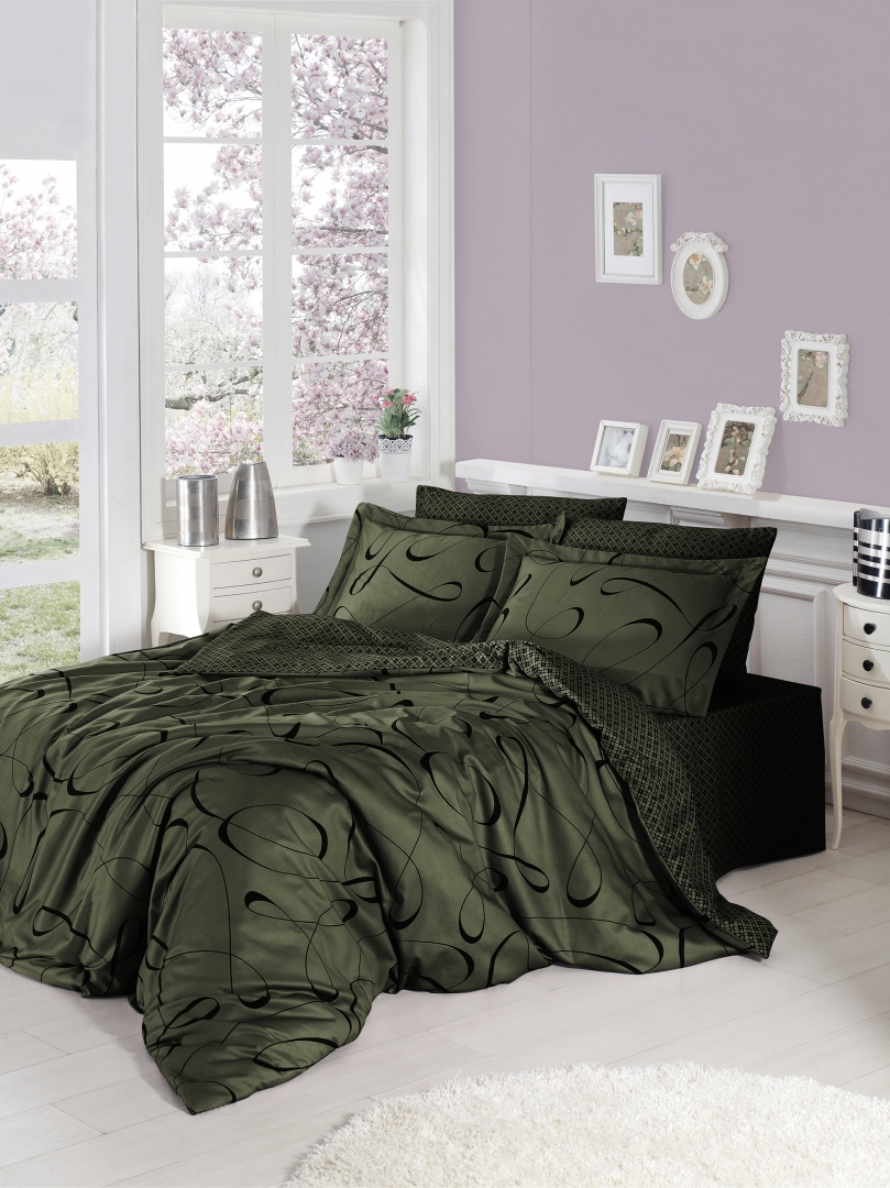 

Постельное белье Cotton Satin 200 х 220 см Calisto Haki First Choice k-31063
