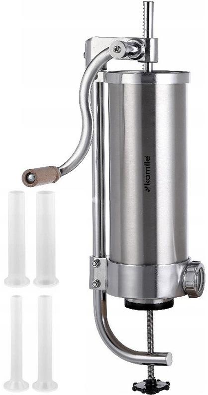 

Шприц для наполнения колбас Kamille 3кг с 4-мя насадками, вертикальный Kamille KM-6509