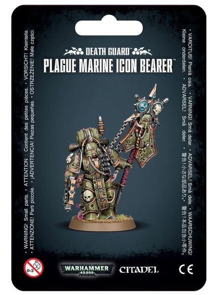 

Настольная игра Games Workshop Death Guard Plague Marine Icon Bearer Warhammer 40000 (99070102006 / 99070102021)