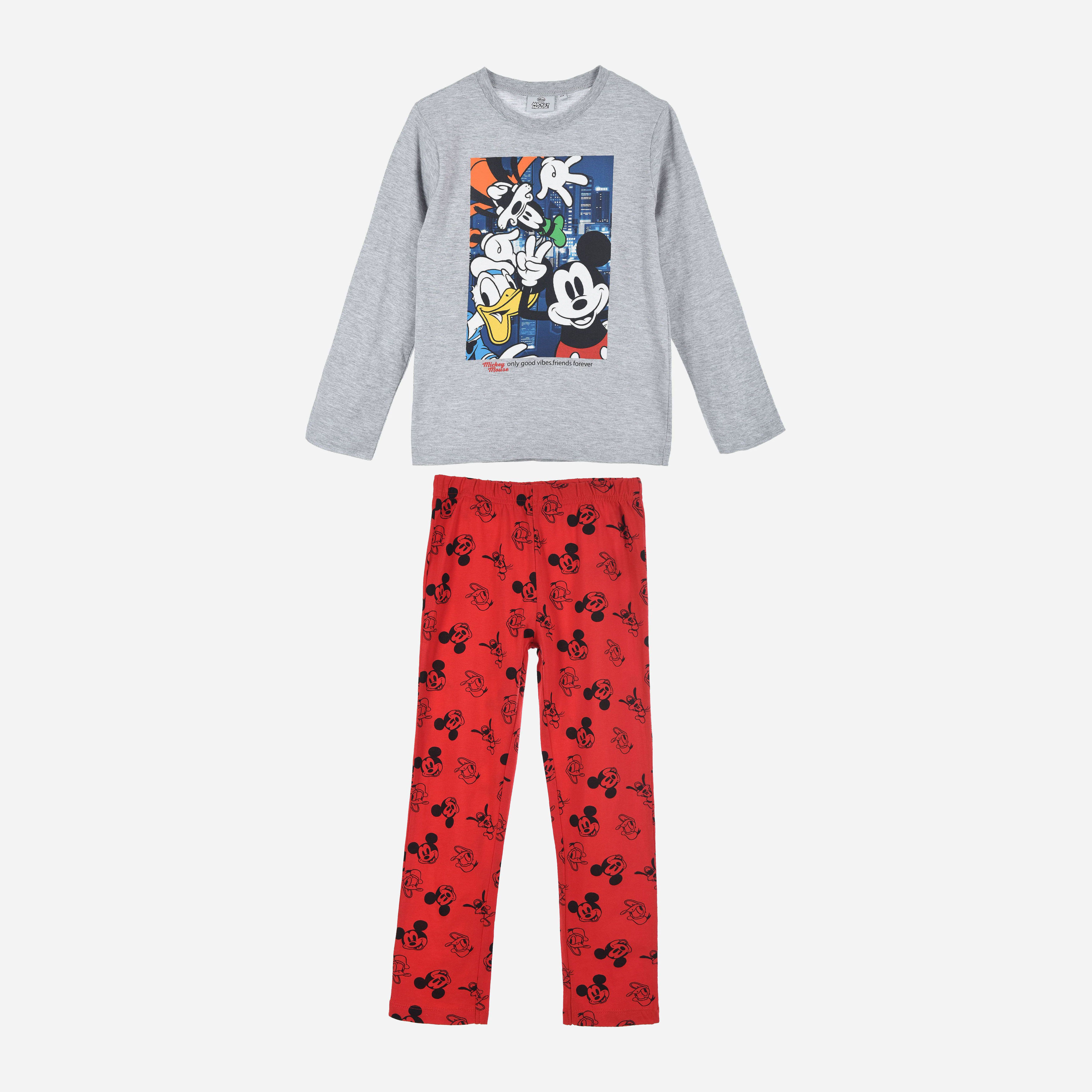 

Пижама (футболка с длинными рукавами + штаны) Disney Mickey UE2031 98-104 см Светло-серая (3609084877682)