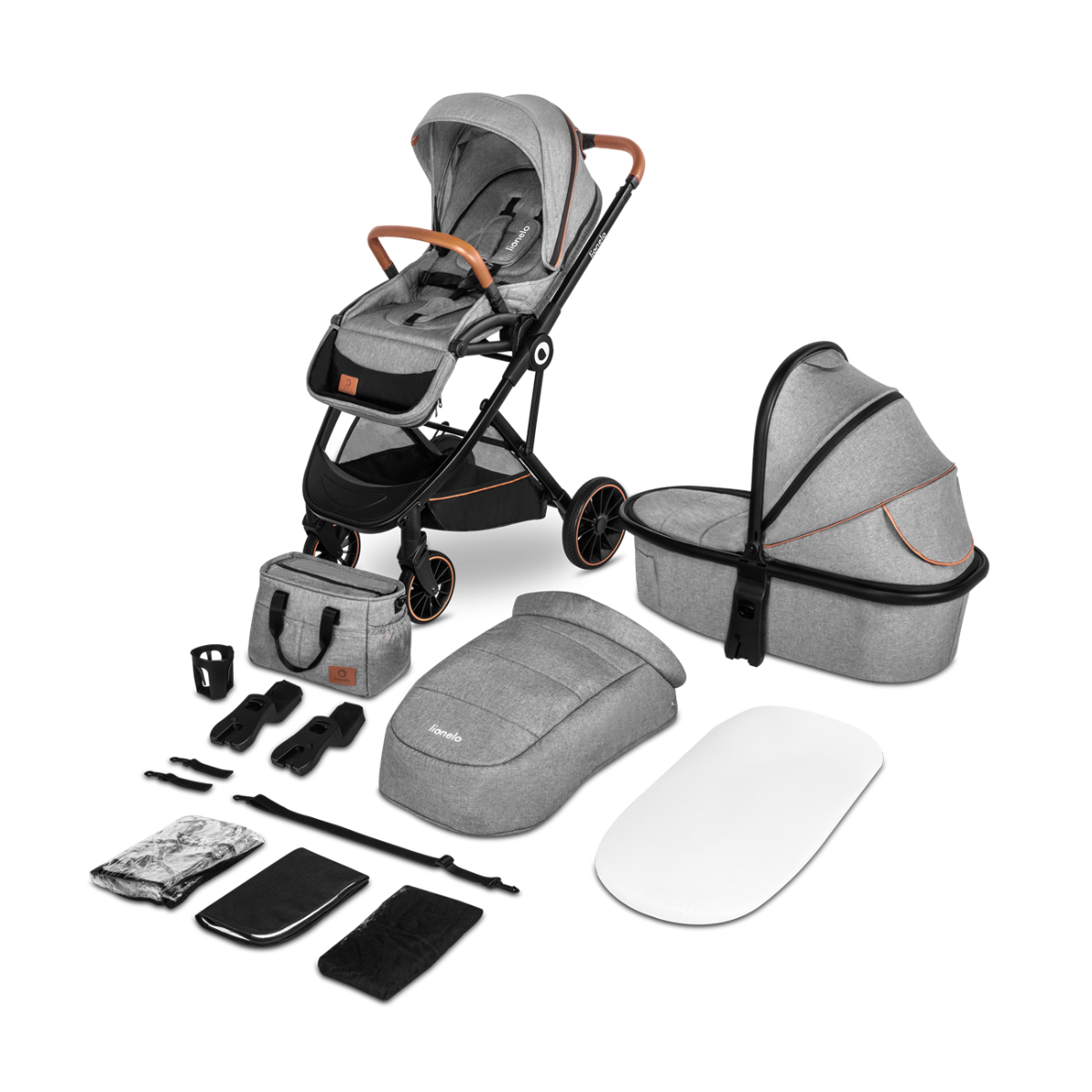 

Универсальная коляска 2 в 1 Lionelo RIYA GREY STONE