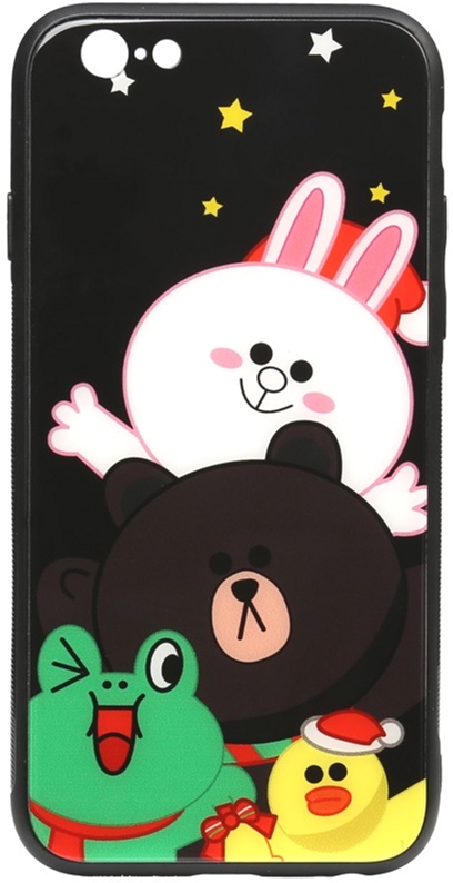 

Панель TOTO Cartoon Print Glass Case для Apple iPhone 6/6s Line friends all about